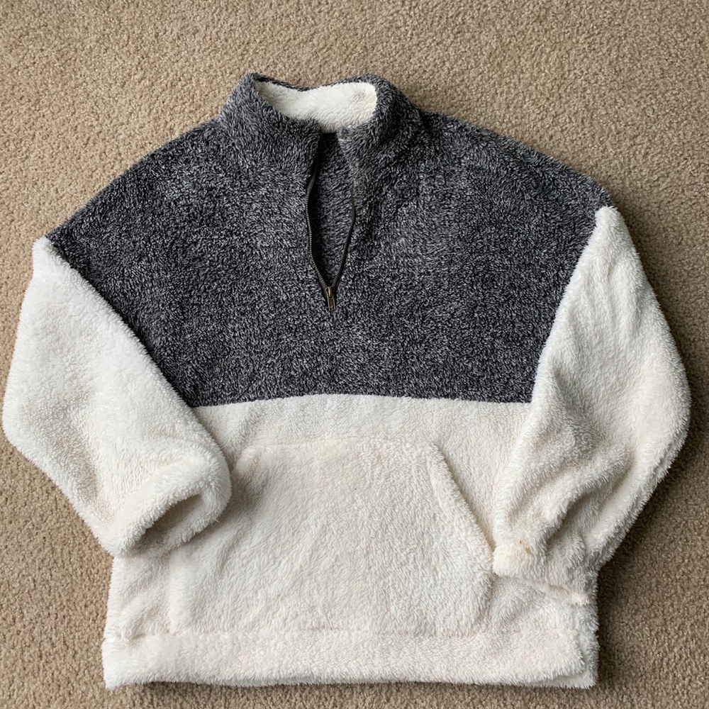 fuzzy sweatshirt